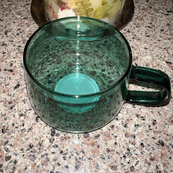 Stackable Green Glass Mug - Set of 12 - Picture 2 of 2